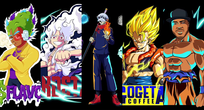 create custom manga style logo for esports or streamers