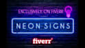 design 3d neon logo creation, neon sign, and neon glowing sign