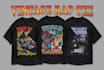 design a crazy 90s vintage bootleg rap tee shirt old school