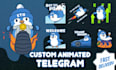 create GIF animated stickers for telegram, twitch, discord