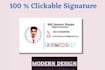 create clickable HTML emali signatur