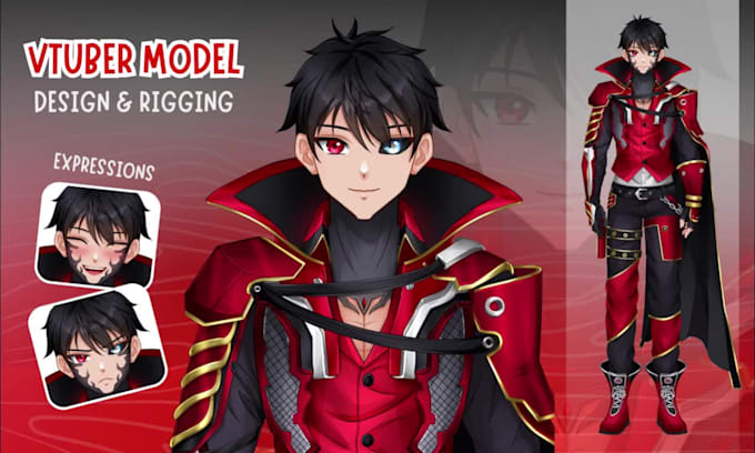 design live2d vtuber model and rigging for vtube studio