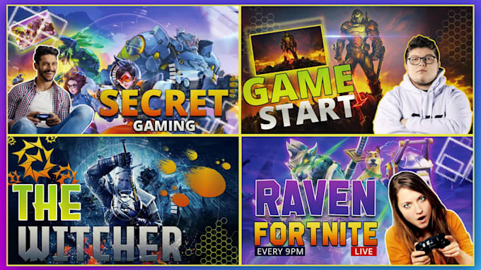 design youtube gaming thumbnail