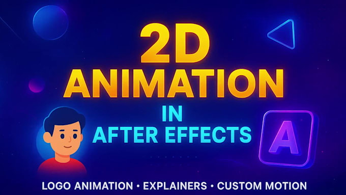 make a custom 2d animation or edit after effects template