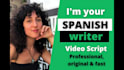 write amazing video script in spanish