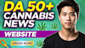 create a guest post with your backlink on da 50 cannabis cbd web site
