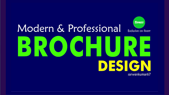 create modern bifold, trifold, multi page brochure