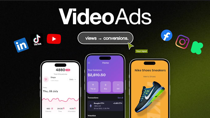 produce pro video ads for facebook, instagram, tiktok, youtube