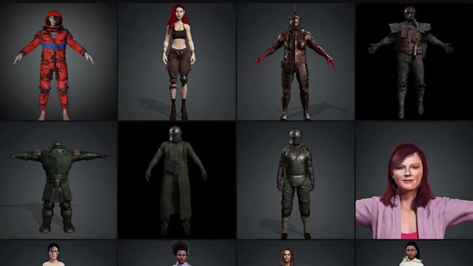 do awesome 3d character modeling and rigging