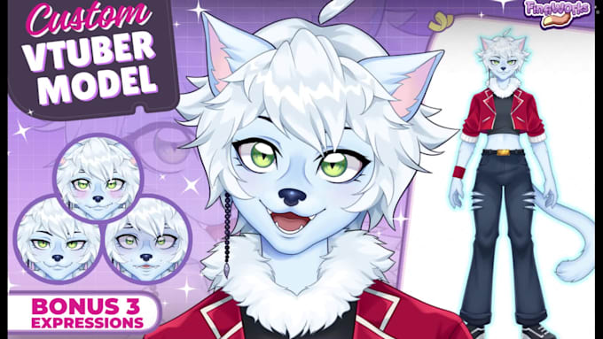create and rig custom furry vtuber with live2d