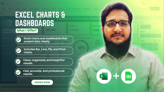 design professional excel charts, graphs, and dashboards from your data