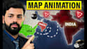 make engaging animated map video and realistic 3d map animation shorts