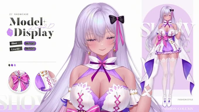 create high quality v tuber model, v tuber rigging, v tuber anime commission