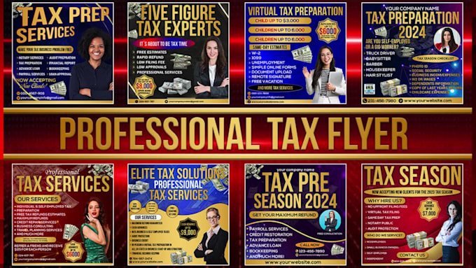 design online tax flyer ad for credit repair score, instagram post design