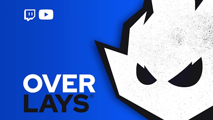 design twitch or youtube overlay, banner for stream