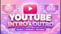 create an aesthetic youtube intro and outro animation