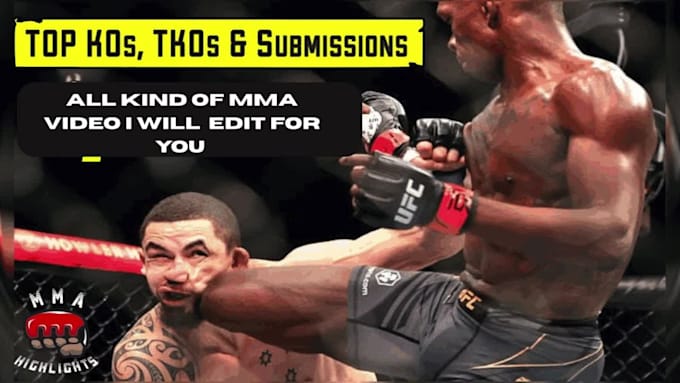 edit MMA video highlight for youtube channel