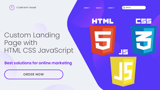 Create custom saas landing page website using html css js by ...