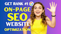 do complete on page SEO optimization or website optimization