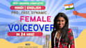 be indian hindi female voiceover artist in advertising, elearn, ivr, dubbing