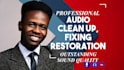 do audio noise removal,audio clean up,audio repair,fix audio