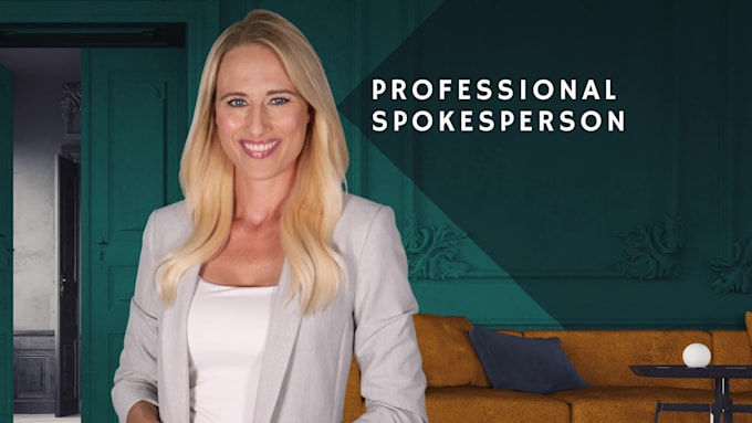 create an office spokesperson promo video in 4k