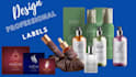 design perfume label, product label, bottle label