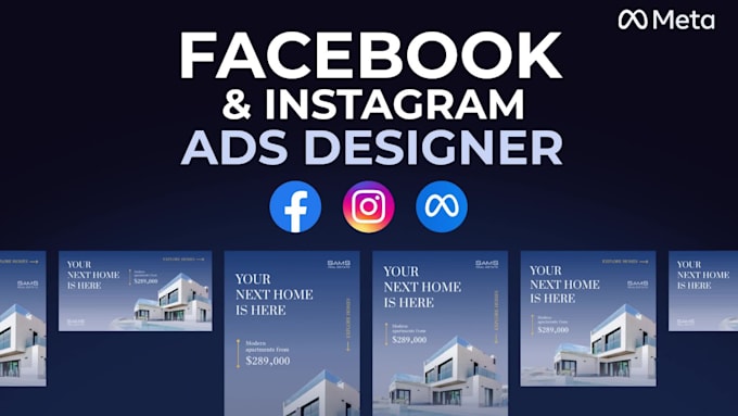 design meta ads creative, high converting static facebook ads