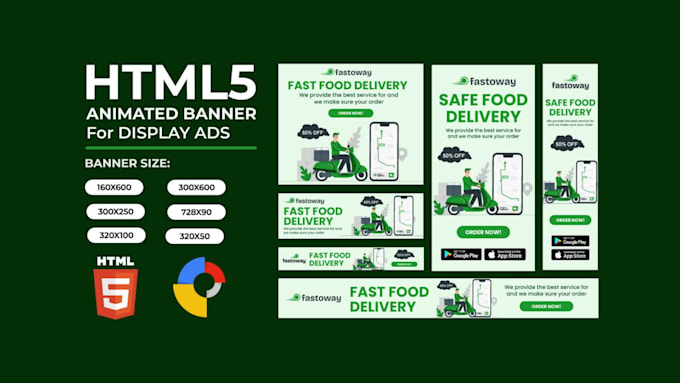 design HTML5 animated banner ads for google display campaign