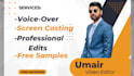 create a high quality screencast tutorial video with voice over