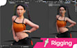 3d character rigging for game, animation on blender