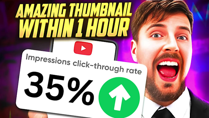 design catchy youtube thumbnail