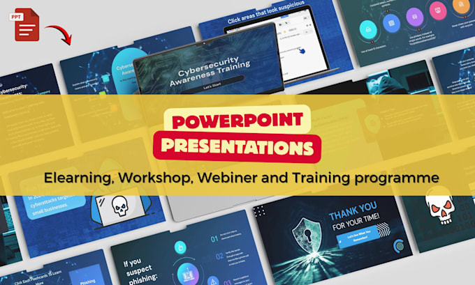 design modern powerpoint presentation for elearning brand
