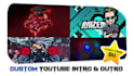 make a custom youtube animated video intro and outro