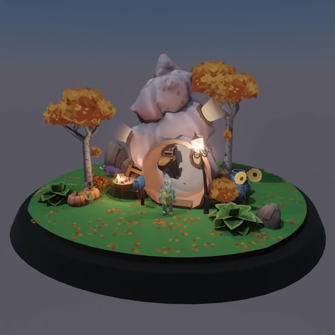 make low poly game assets