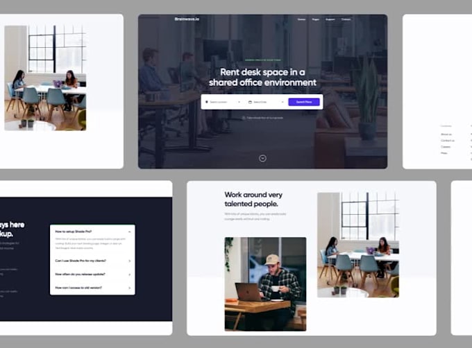 do animation landing page, mobile app and dashboard