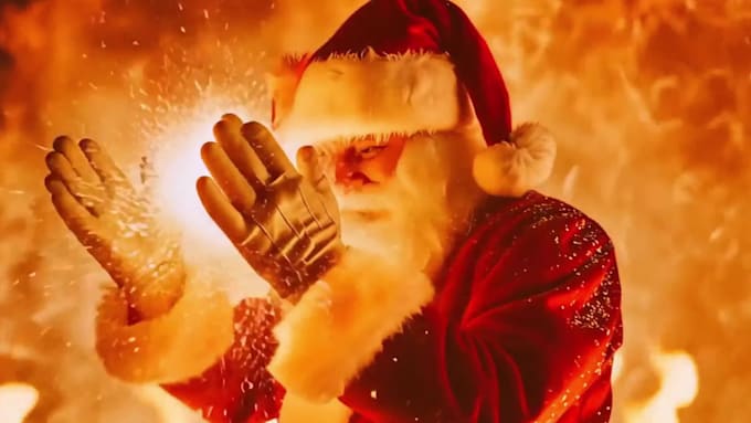 generate a 4k ai realistic christmas music video veo 3 animation lyrics video