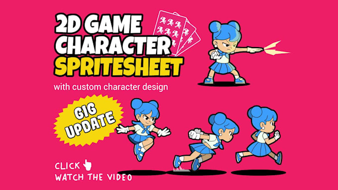 create 2d game character sprite sheet for your indie game