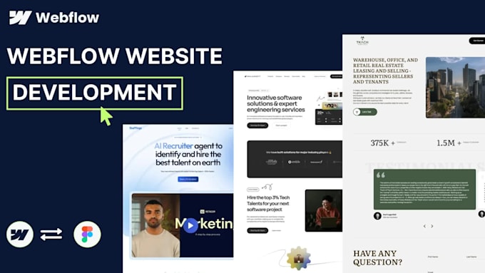 create a custom webflow website design or redesign from figma, webflow expert