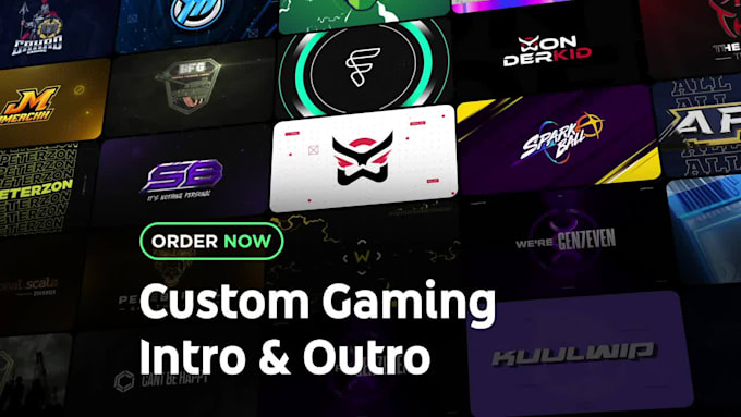 create custom animated logo intro for gamers and streamers
