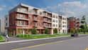 visualize apartment buildings, exterior 3d rendering