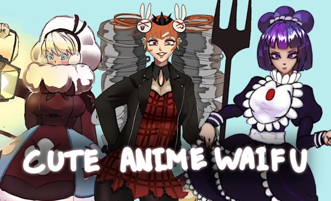 draw cute fan art anime waifu and husbandos, in anime style
