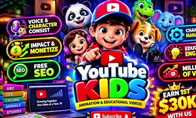 create best kids learning videos for youtube, kids channel