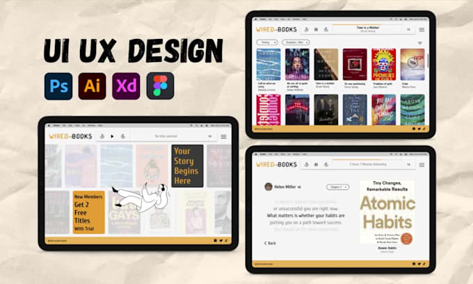 Design modern and creative ui ux for websites by Jiesinlim | Fiverr