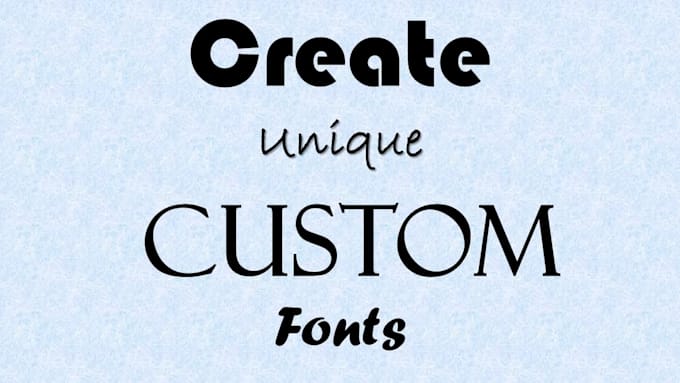 Design custom font, typeface, typography by Dineshsira | Fiverr