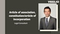 write, review legal article of association, constitution