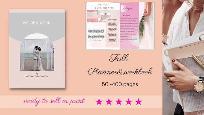 design a professional full planner, journal, and ebook