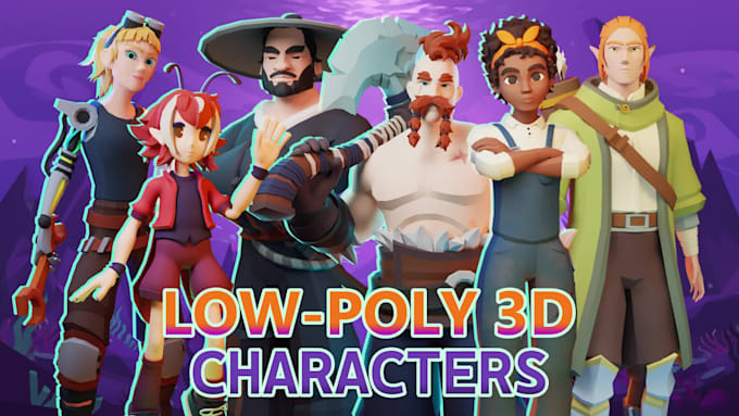 Model, rig, and animate stylized, low poly 3d characters by D_bkjv | Fiverr