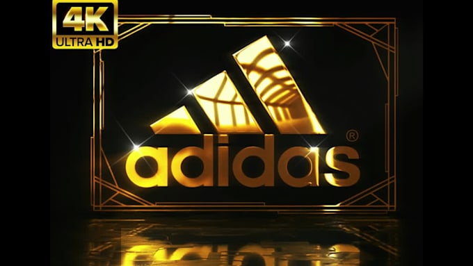 design shining gold logo reveal or intro outro youtube video