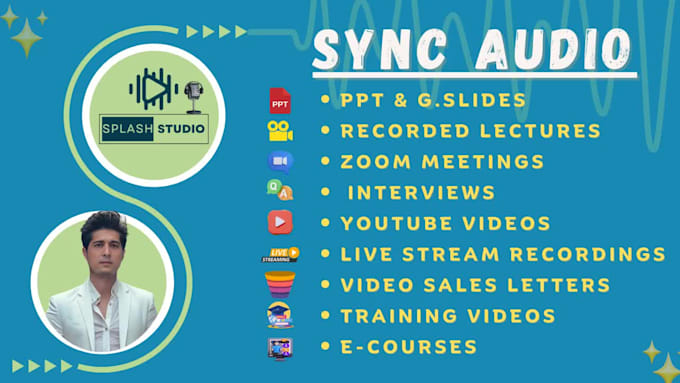 do synchronize audio with PPT slide, video, vsl, e course